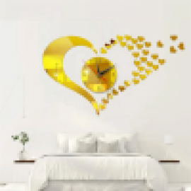 ساعة حائط ثري دي قلوب  3D Wall Watch A-092