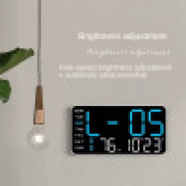 ساعة مكتبية + حائط رقمية مستطيلة Large Digital Wall Clock