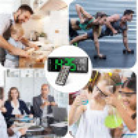 ساعة رقمية مستطيلة كبيرة Koolertron Digital Wall Clock LED