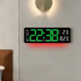 ساعة رقمية مستطيلة كبيرة Koolertron Digital Wall Clock LED