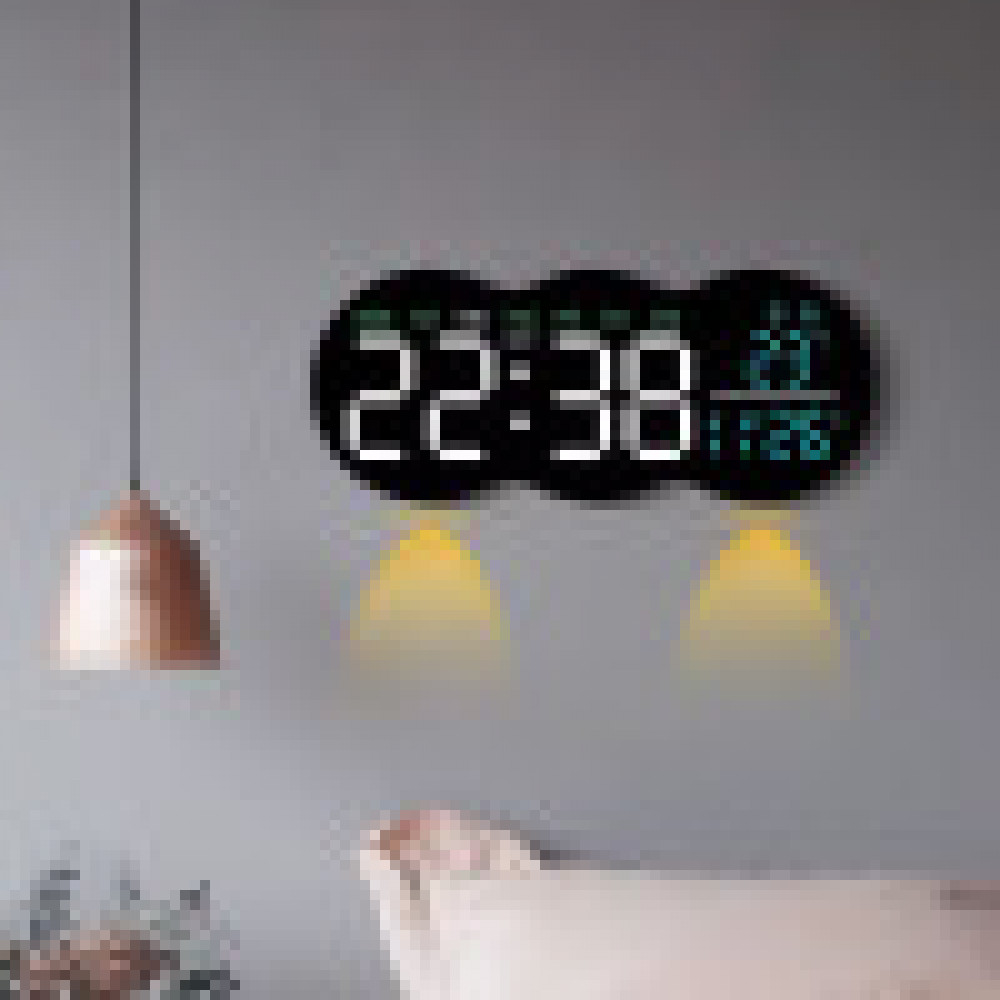 ساعة حائط رقمية بشكل غيمة LED Wall Clock Digital Alarm Clock