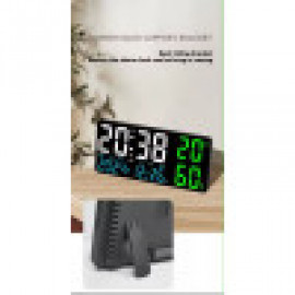 ساعة حائط رقمية مسطيلة مع مقياس رطوبة Large Digital Wall Clock LED Table Clock