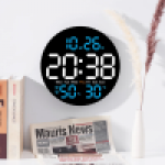 ساعة حائط دائرية رقمية مع منبهين وجهاز تحكم Wall Clock DS-5501