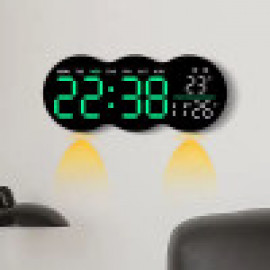 ساعة حائط رقمية بشكل غيمة LED Wall Clock Digital Alarm Clock