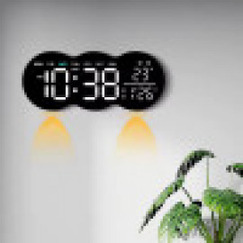 ساعة حائط رقمية بشكل غيمة LED Wall Clock Digital Alarm Clock