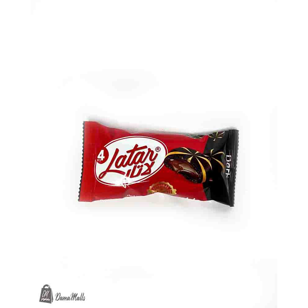 بسكويت لاتار 4ق محشي شوكولا داكنة احمر new