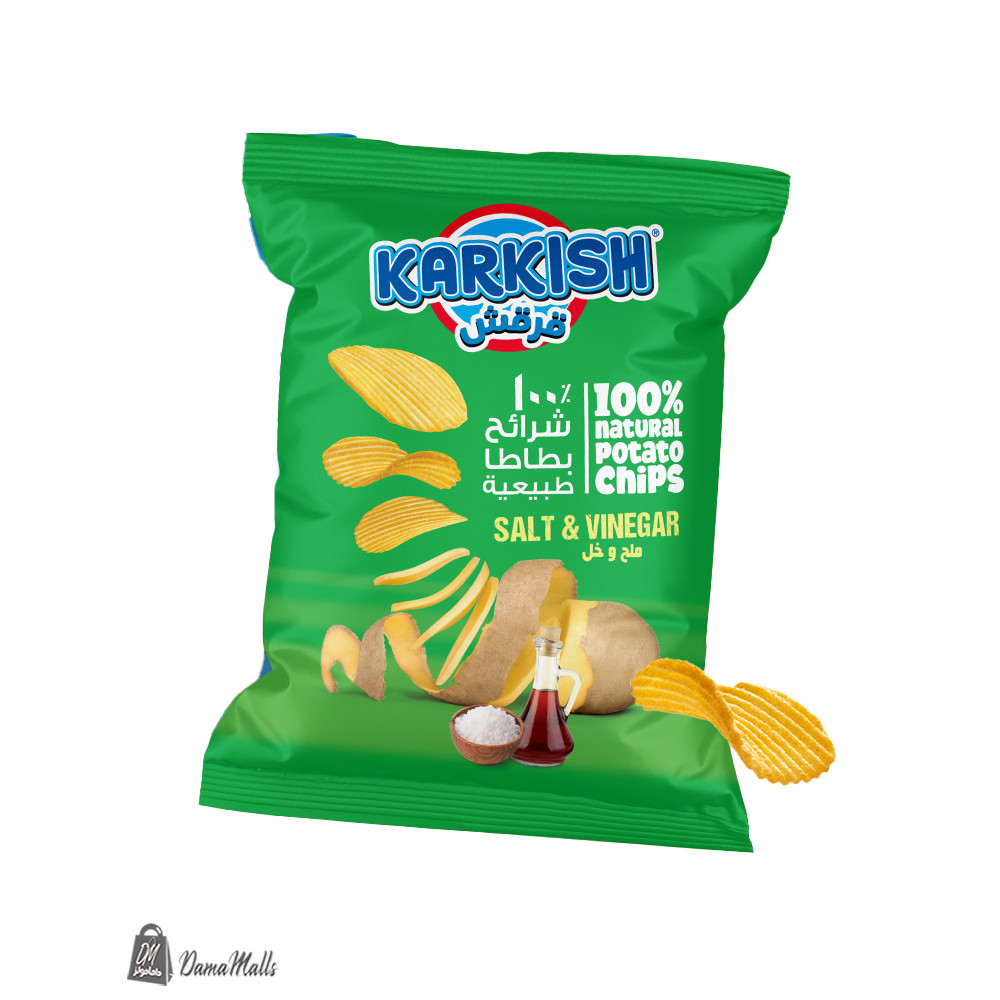 شيبس طبيعي قرقش نكهة ملح وخل