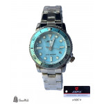 ساعة نسائي ستانلس ستيل فضي و ازرق