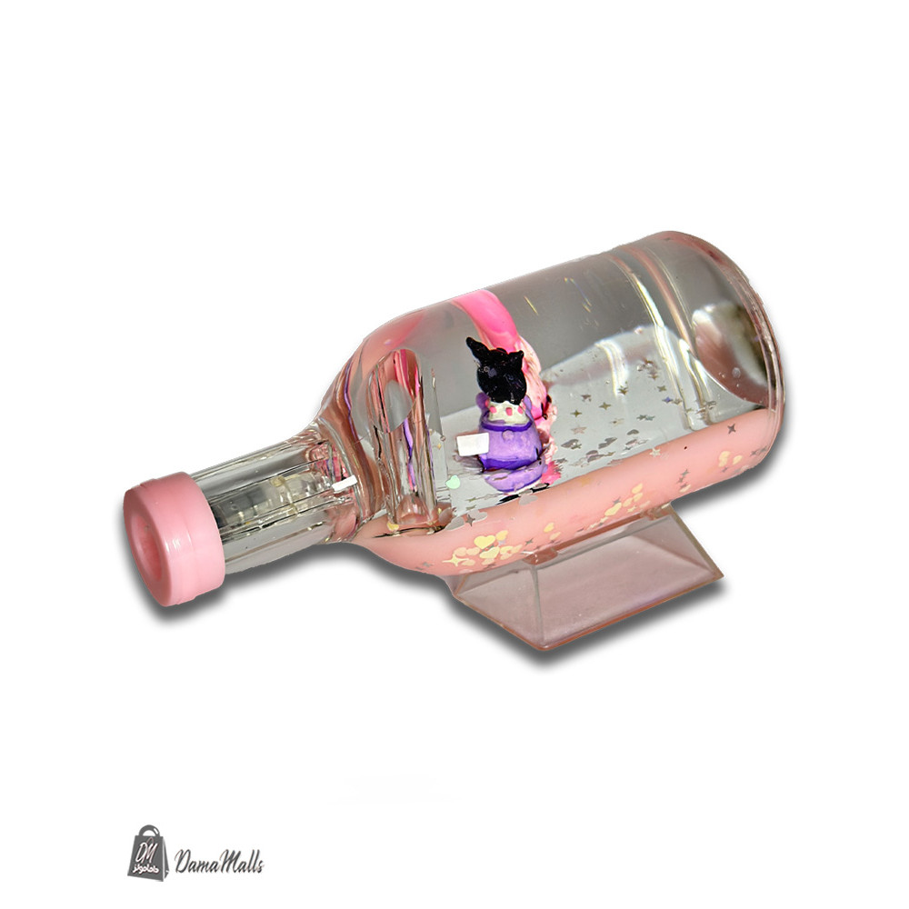 صمدية قارب زجاجة لون زهري فاتح