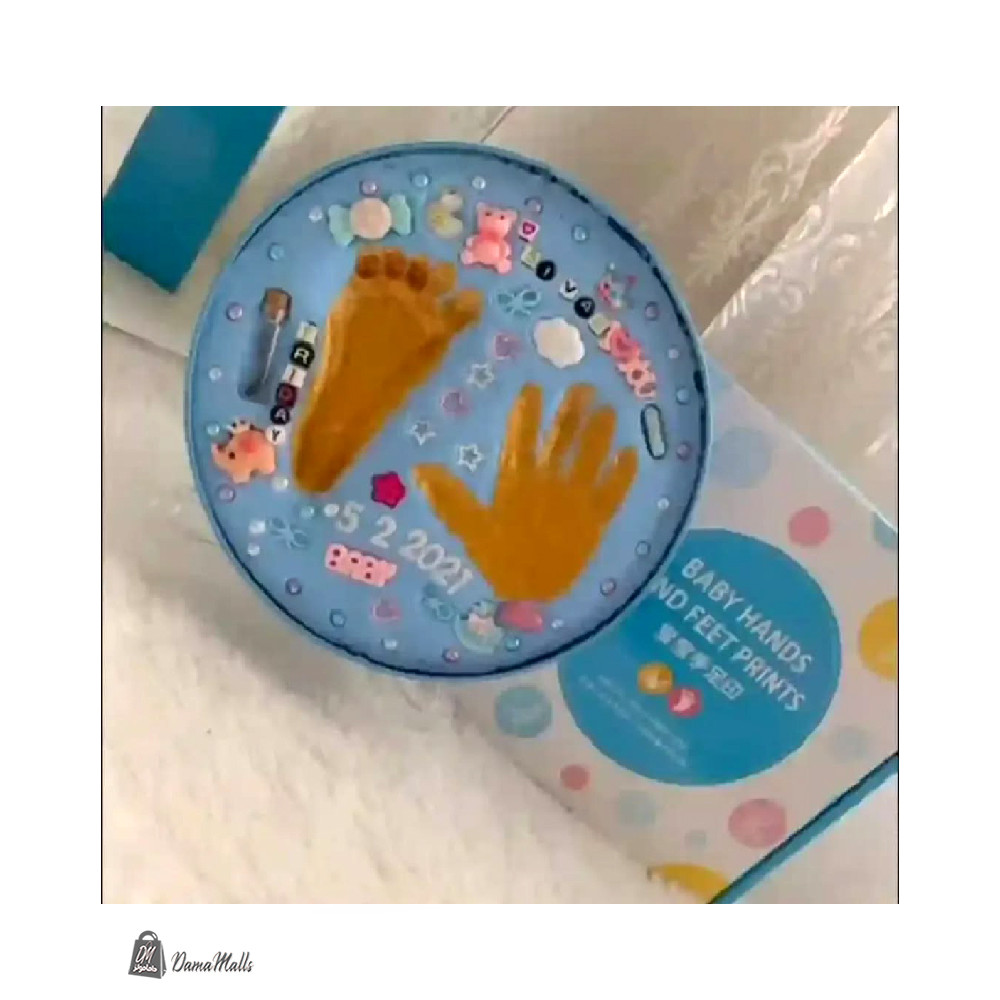 عجينة بصمة الطفل لون أزرق