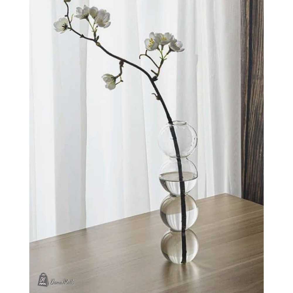 مزهرية ورد طابات زجاج 