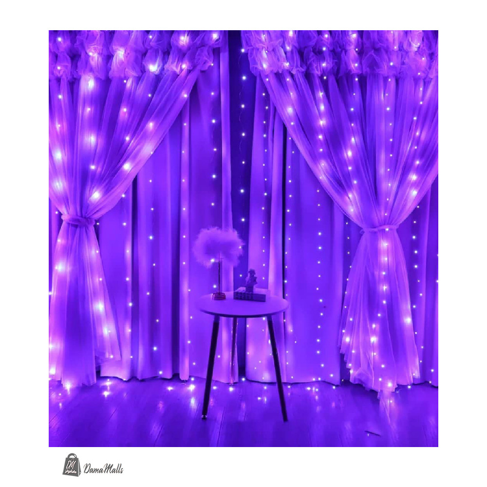 حبل ضوء شلال برداية ملون