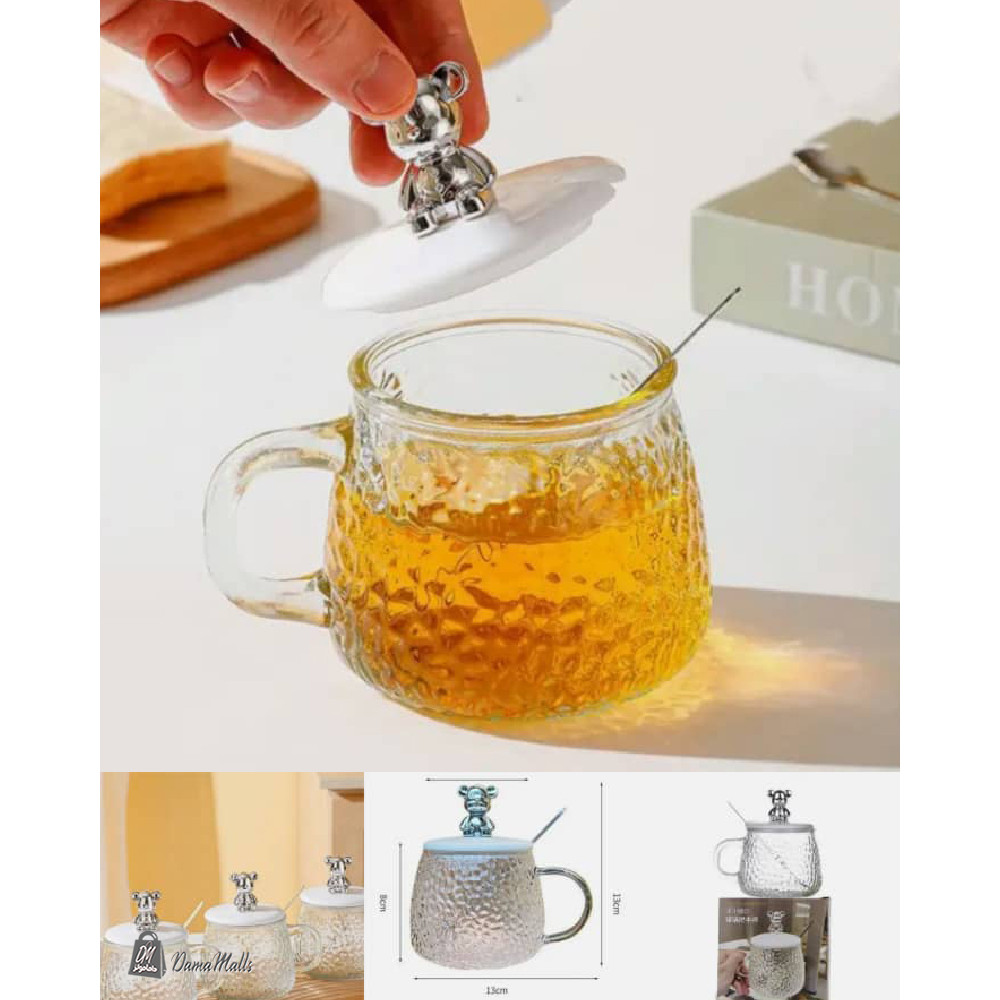 ماغ زجاج محجر مع غطاء