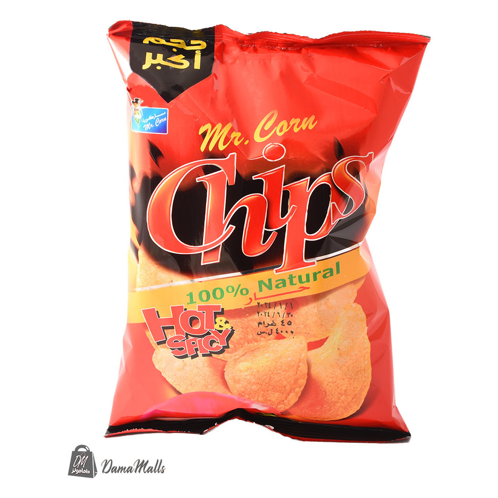 شيبس طبيعي حار جامبو مستر كورن