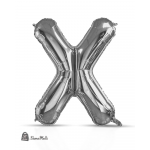بالون نفخ حرف X فضي