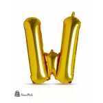 بالون نفخ حرف W ذهبي