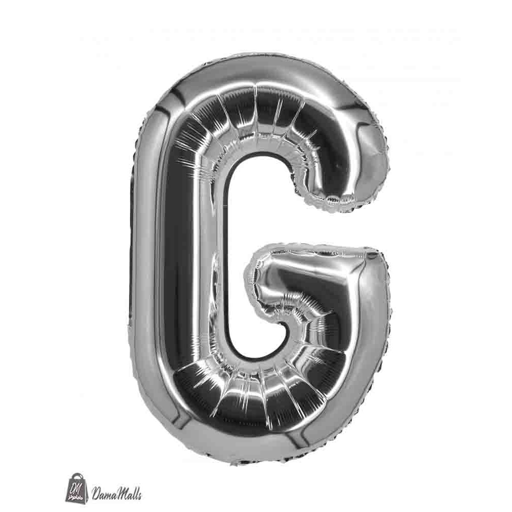 بالون نفخ حرف G فضي