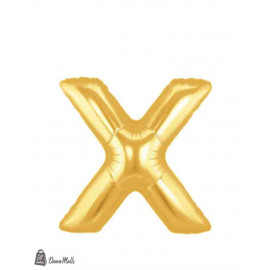 بالون نفخ حرف X ذهبي