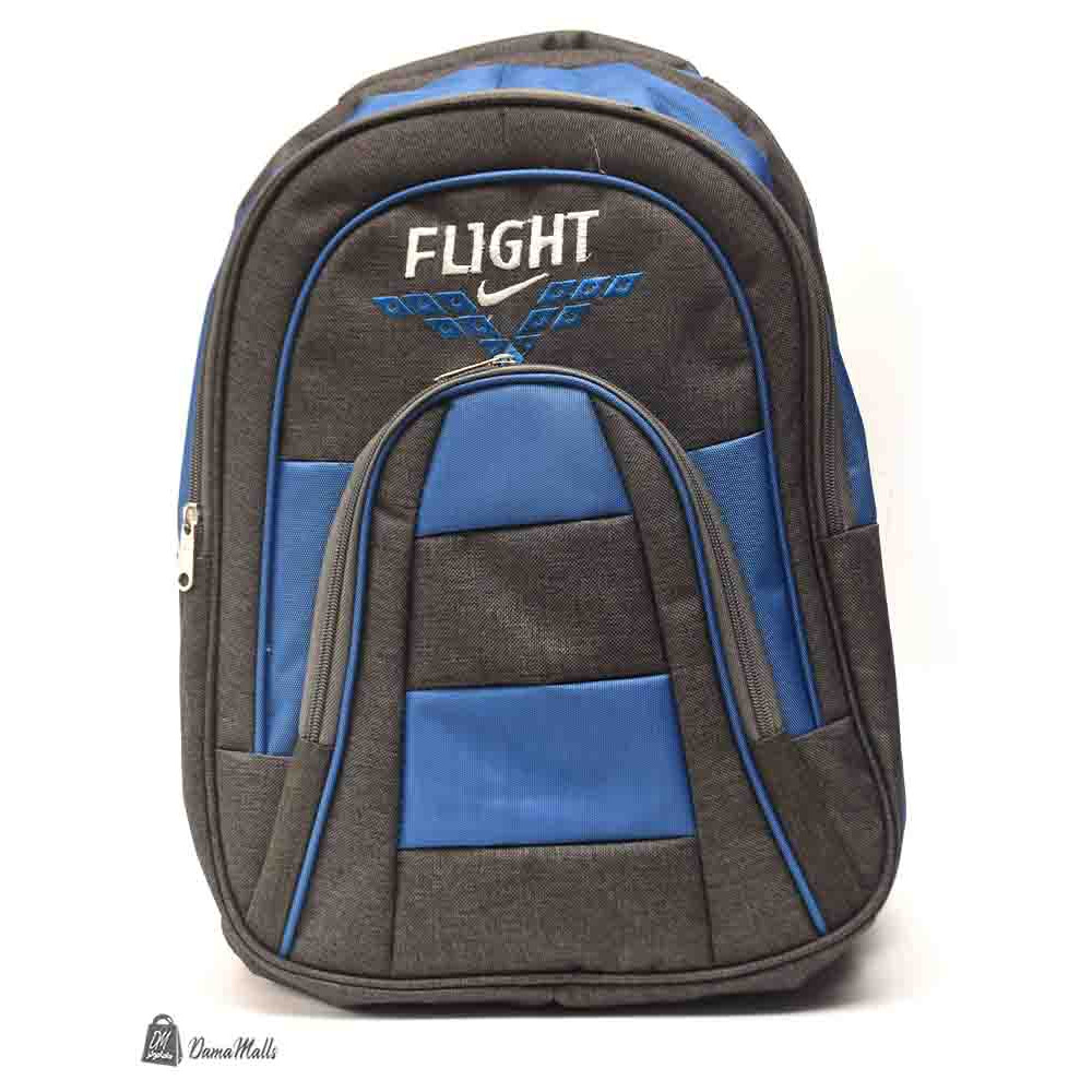 حقيبة اعدادي FLIGHTرمادي وازرق