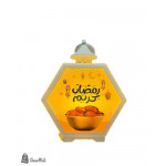 فانوس مسدس لون أبيض 102 طول 15 سم