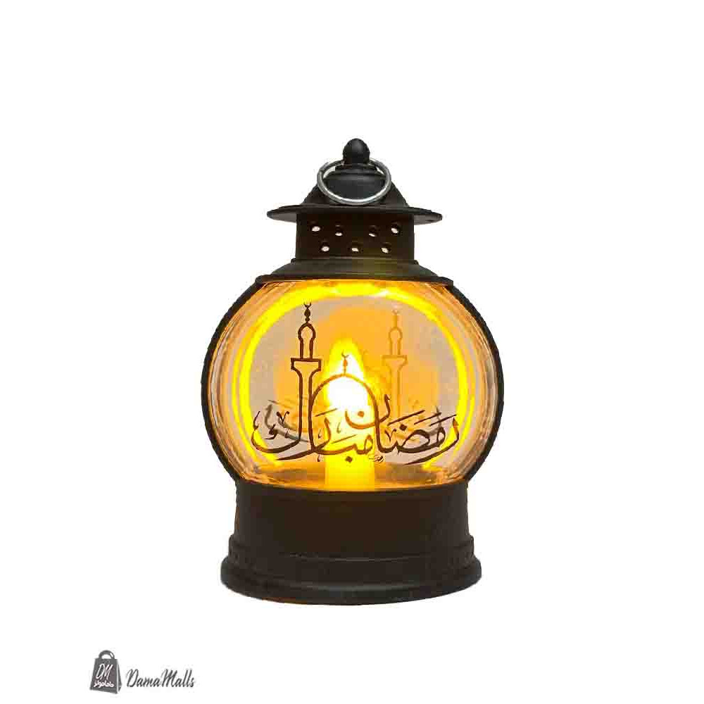 فانوس  بيضوي  وسط أسود مع ضوء 116 طول 12سم